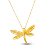 Thumbnail Image 3 of Le Vian Diamond Dragonfly Pendant Necklace 1/8 ct tw Round Blue Enamel 14K Honey Gold 19&quot;