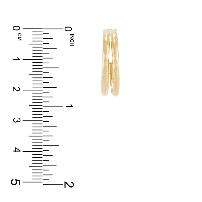 Main Image 3 of Tube Hoop Earrings 10K Yellow Gold