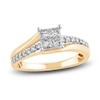 Thumbnail Image 0 of Diamond Engagement Ring 1/2 ct tw Princess/Round 14K Yellow Gold