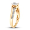 Thumbnail Image 2 of Diamond Engagement Ring 1/2 ct tw Princess/Round 14K Yellow Gold