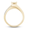 Thumbnail Image 2 of Diamond Engagement Ring 1/2 ct tw Princess/Round 14K Yellow Gold