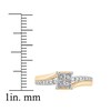 Thumbnail Image 4 of Diamond Engagement Ring 1/2 ct tw Princess/Round 14K Yellow Gold