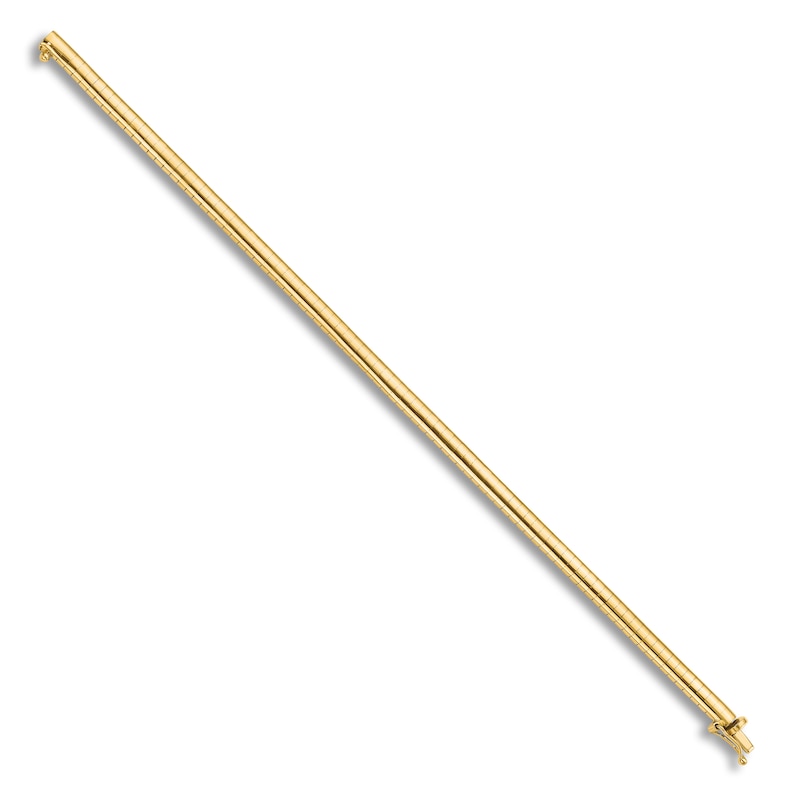 Main Image 2 of Domed Omega Bracelet 14K Yellow Gold 7" 4.0mm