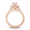 Thumbnail Image 2 of Diamond Bridal Set 2 ct tw Princess/Round 14K Rose Gold