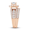 Thumbnail Image 3 of Diamond Bridal Set 2 ct tw Princess/Round 14K Rose Gold