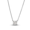 Thumbnail Image 3 of Lab-Grown Diamond Solitaire Necklace 1 ct tw Cushion 14K White Gold 19" (SI2/F)