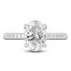 Thumbnail Image 3 of Lab-Grown Diamond Engagement Ring 2-1/4 ct tw Oval/Round 14K White Gold