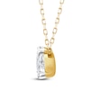 Thumbnail Image 4 of Diamond Pendant Necklace & Earring Set 1-1/2 ct tw Pear/Emerald 14K Yellow Gold