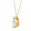 Thumbnail Image 5 of Diamond Pendant Necklace & Earring Set 1-1/2 ct tw Pear/Emerald 14K Yellow Gold