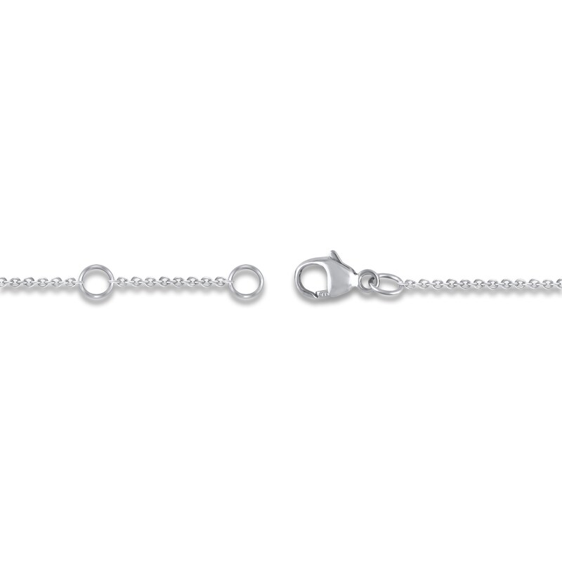 Main Image 3 of Diamond Initial C Bracelet 1/20 ct tw Round 14K White Gold 7"
