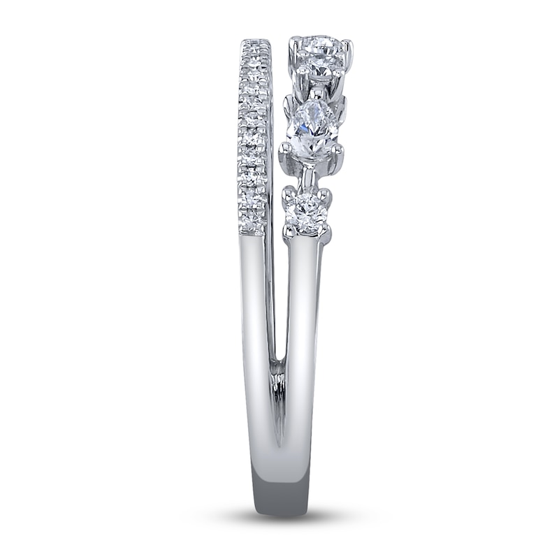 Main Image 3 of Shy Creation Diamond Ring 1/3 ct tw Round/Pear 14K White Gold SC55021924