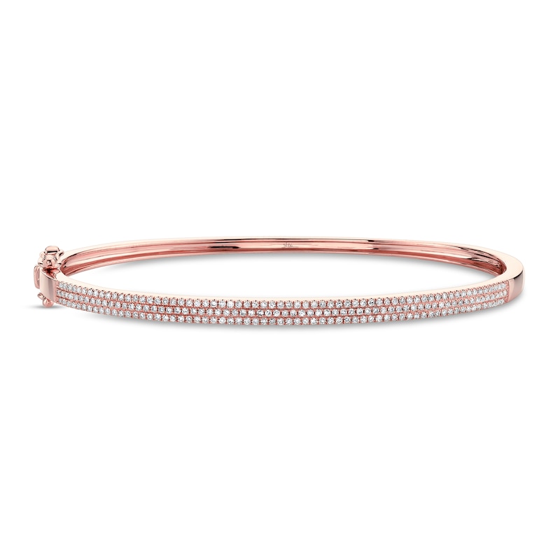 Main Image 1 of Shy Creation Diamond Bangle 1/2 carat tw Round 14K Rose Gold SC55002257ZM