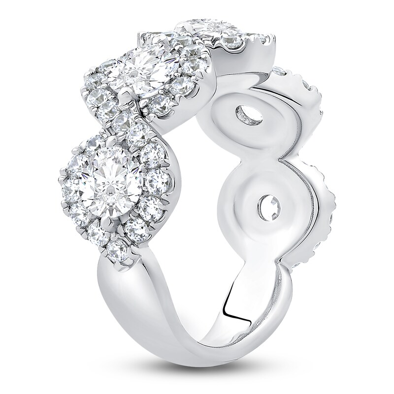 Main Image 2 of Lab-Grown Diamond Anniversary Band 3 ct tw Round 14K White Gold