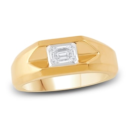 Men's Diamond Wedding Band 1/4 ct tw Baguette 14K Yellow Gold