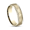 Thumbnail Image 2 of Diagonal Satin Wedding Band 14K Yellow Gold 6.0mm