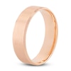 Thumbnail Image 1 of Men's Beveled Edge Wedding Band 14K Rose Gold 6.0mm