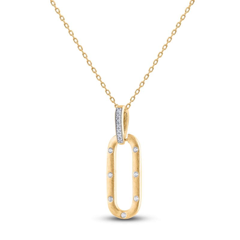 Main Image 2 of Diamond Pendant Necklace 1/20 ct tw Round 14K Yellow Gold 18"