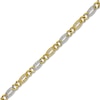 Thumbnail Image 2 of Italia D'Oro Hollow Diamond-Cut Oval Bracelet 14K Two-Tone Gold 7.5"