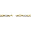 Thumbnail Image 3 of Italia D'Oro Hollow Diamond-Cut Oval Bracelet 14K Two-Tone Gold 7.5"