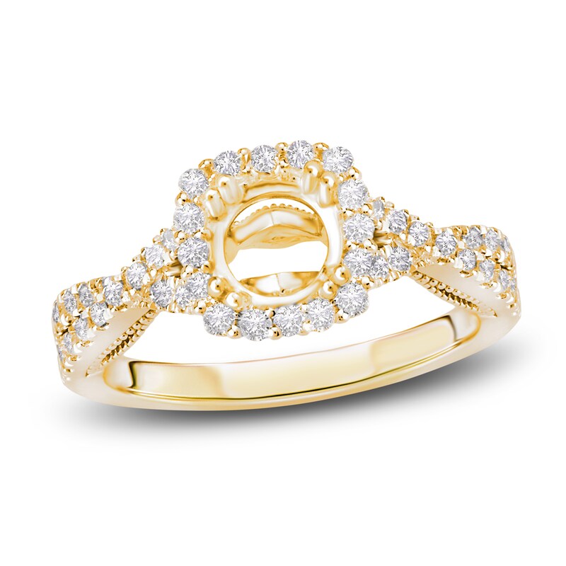Main Image 1 of Diamond Engagement Ring Setting 1/2 ct tw Round 14K Yellow Gold