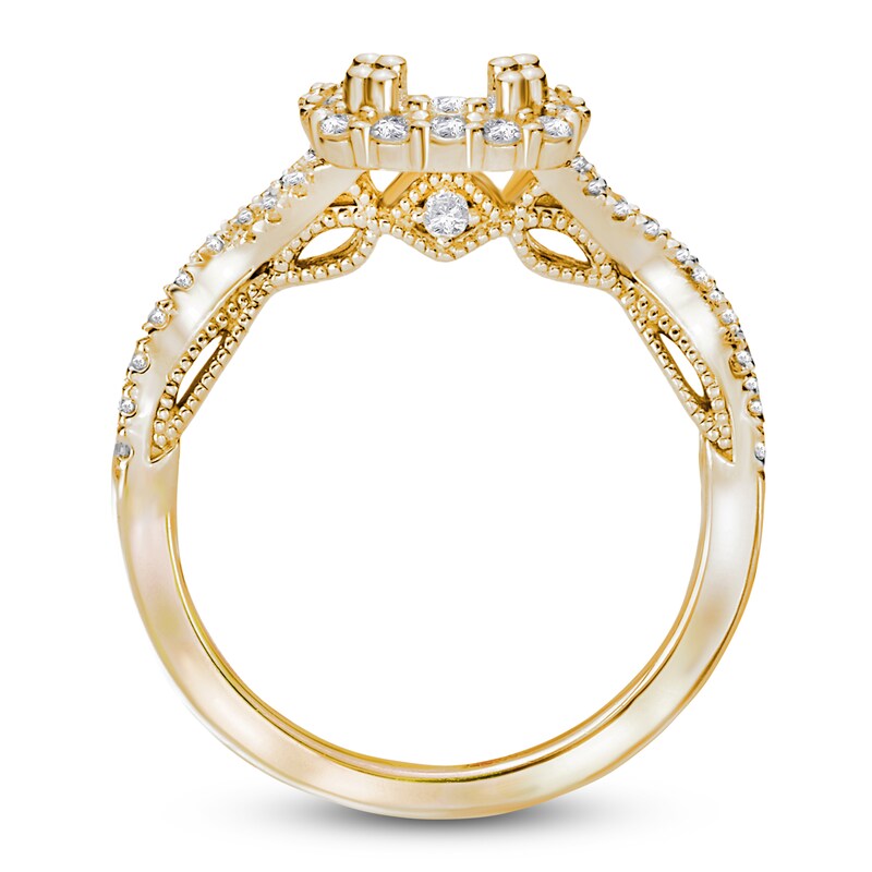 Main Image 2 of Diamond Engagement Ring Setting 1/2 ct tw Round 14K Yellow Gold