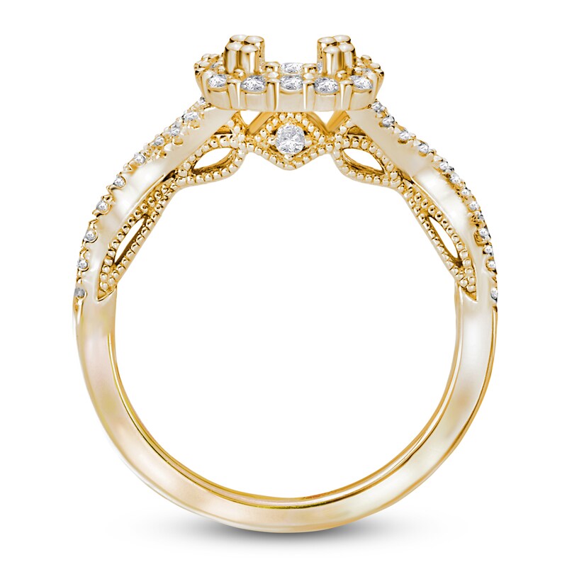 Diamond Engagement Ring Setting 1/2 ct tw Round 14K Yellow Gold