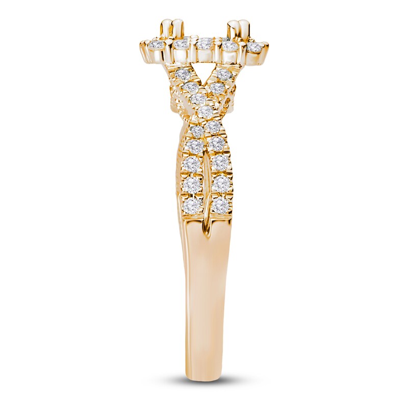 Main Image 3 of Diamond Engagement Ring Setting 1/2 ct tw Round 14K Yellow Gold