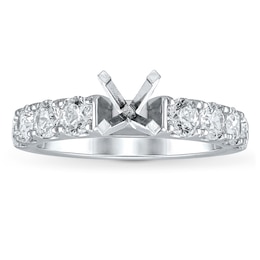 Lab-Grown Diamond Engagement Ring Setting 1-1/2 ct tw Round 14K White Gold