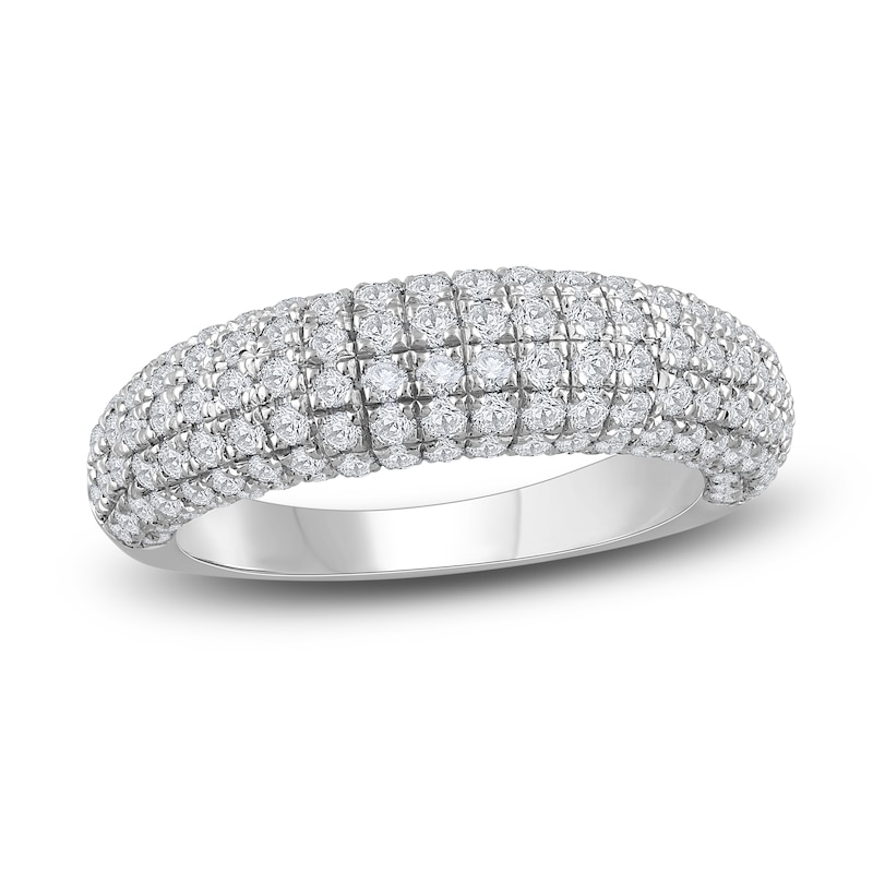 Main Image 1 of Diamond Multi-Row Pave Ring 2 ct tw Round 14K White Gold