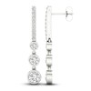 Thumbnail Image 2 of Lab-Grown Diamond 3-Stone Earrings 2 ct tw 14K White Gold
