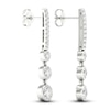 Thumbnail Image 3 of Lab-Grown Diamond 3-Stone Earrings 2 ct tw 14K White Gold