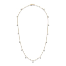 Diamond Bezel Necklace 1 ct tw 14K Yellow Gold