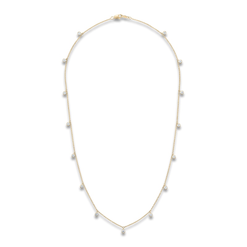 Main Image 1 of Diamond Bezel Necklace 1 ct tw 14K Yellow Gold