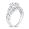 Thumbnail Image 2 of Oval & Round-Cut Diamond Halo Engagement Ring 1-1/2 ct tw 14K White Gold
