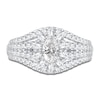 Thumbnail Image 3 of Oval & Round-Cut Diamond Halo Engagement Ring 1-1/2 ct tw 14K White Gold