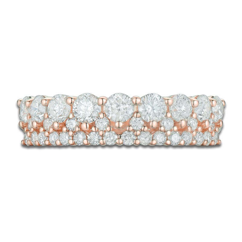 Main Image 3 of Diamond Multi-Row Anniversary Band 1-1/4 ct tw 14K Rose Gold