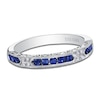 Thumbnail Image 1 of Kirk Kara Natural Blue Sapphire & Diamond Accent Wedding Band Platinum