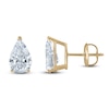 Thumbnail Image 1 of Pear-Shaped Lab-Grown Diamond Solitaire Stud Earrings 1/2 ct tw 14K Yellow Gold (F/SI2)