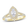 Thumbnail Image 1 of Pnina Tornai Marquise-Cut Double Halo Engagement Ring 1-1/8 ct tw 14K Yellow Gold