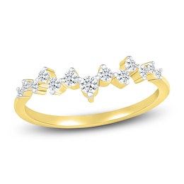 Diamond Stackable Contour Ring 1/4 ct tw 10K Yellow Gold