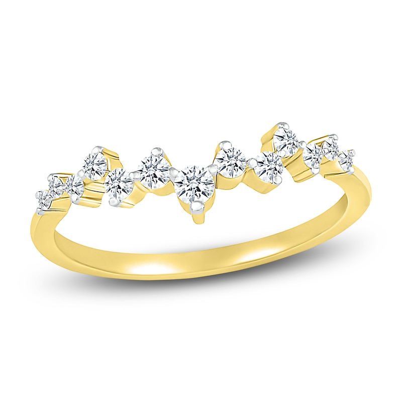 Diamond Stackable Contour Ring 1/4 ct tw 10K Yellow Gold