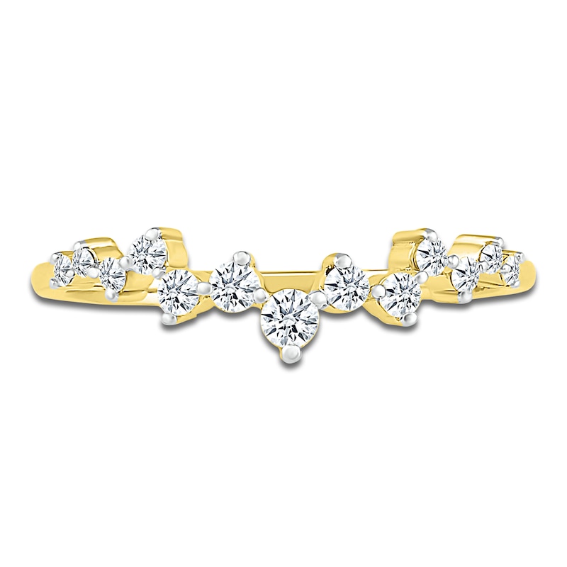 Diamond Stackable Contour Ring 1/4 ct tw 10K Yellow Gold