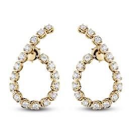 Matinee by A Link Diamond Teardrop Earrings 1-3/8 ct tw 18K Yellow Gold