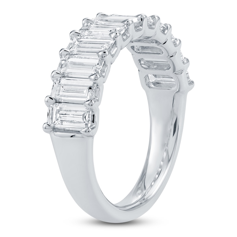 Main Image 2 of Lab-Grown Baguette-Cut Diamond Anniversary Ring 2-1/5 ct tw 14K White Gold