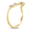 Thumbnail Image 2 of Certified Marquise & Round-Cut Diamond Contour Anniversary Ring 1/6 ct tw 14K Yellow Gold