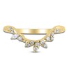 Thumbnail Image 3 of Certified Marquise & Round-Cut Diamond Contour Anniversary Ring 1/6 ct tw 14K Yellow Gold
