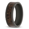 Thumbnail Image 2 of Men's Red Sand, Dinosaur Bone & 24K Gold Fleck Wedding Band Matte Tungsten Carbide 8mm