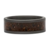 Thumbnail Image 3 of Men's Red Sand, Dinosaur Bone & 24K Gold Fleck Wedding Band Matte Tungsten Carbide 8mm