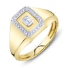 Thumbnail Image 2 of Shy Creation Emerald-Cut Diamond Bezel-Set Halo Ring 1/8 ct tw 14K Yellow Gold SC22009043V2RDZ7
