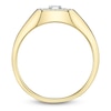 Thumbnail Image 4 of Shy Creation Emerald-Cut Diamond Bezel-Set Halo Ring 1/8 ct tw 14K Yellow Gold SC22009043V2RDZ7